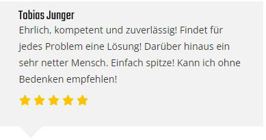 Tobias Junger Kundenstimme